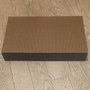 Harry Rosen Brown & Black Houndstooth Box Plus Gift Bag -New